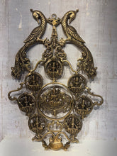 Grand Brass Ashta Lakshmi Wall Hanging with Peacocks - Divine Prosperity Decor